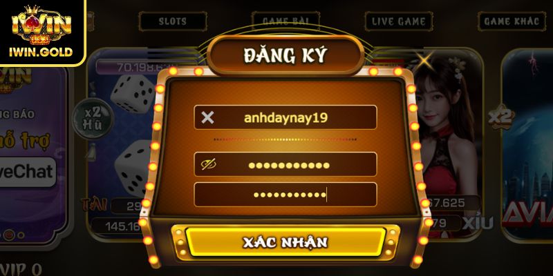 Đăng Ký IWIN - Hướng Dẫn Từ A-Z Và Ưu Điểm Khi Tham Gia 2 Điền thông tin đăng ký IWIN chính xác